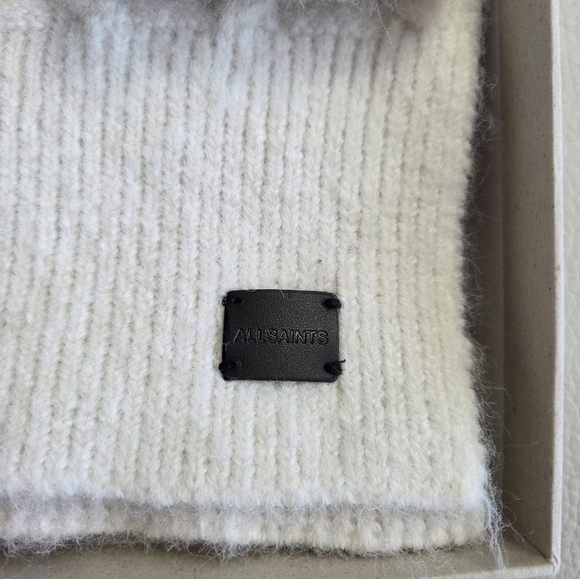ALLSAINTS Wool Blended Cable Beanie & Scarf Gift Box - Picture 5 of 9